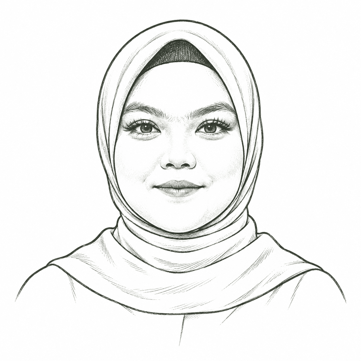 Sketsa wajah Dinda
